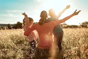 Mom with children Mom with children